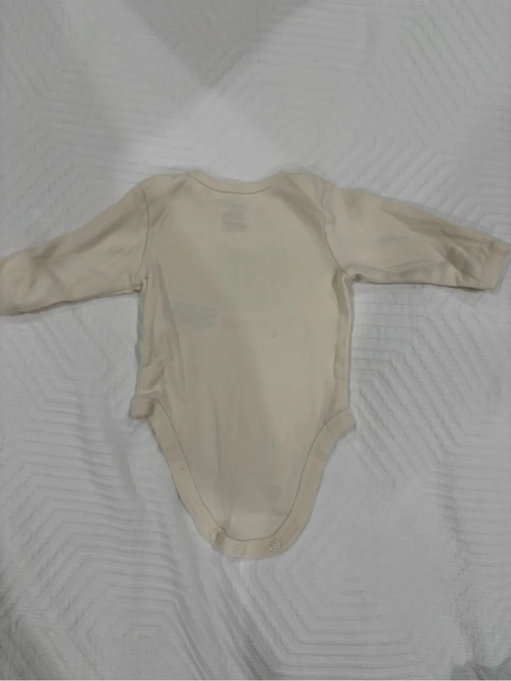 Carter's Cream Long-Sleeve Bodysuit with Blue Elephant Graphic